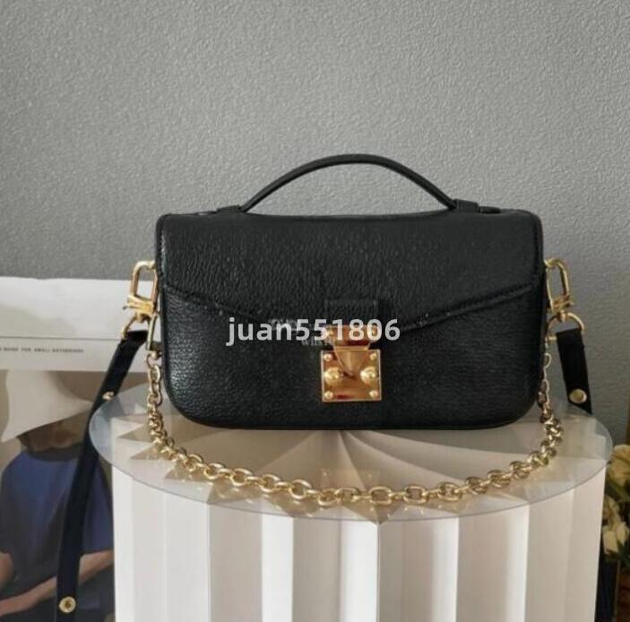 Leather Shoudler Bag Women Pochette Crossbody Bag Handbag Metis East West M46279 M46595