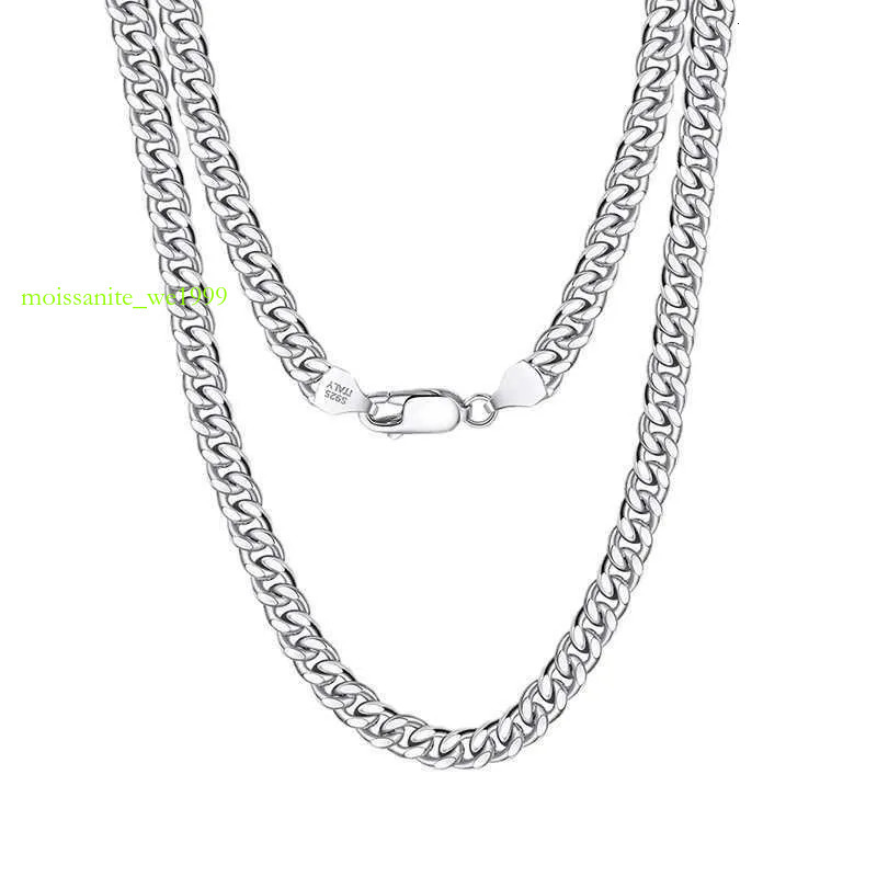 Wholesale S Sterg Sier Cuban k Chain Necklace For Mens 3.6 5 7mm Platinum Gold Plated Hip Hop Jewelry