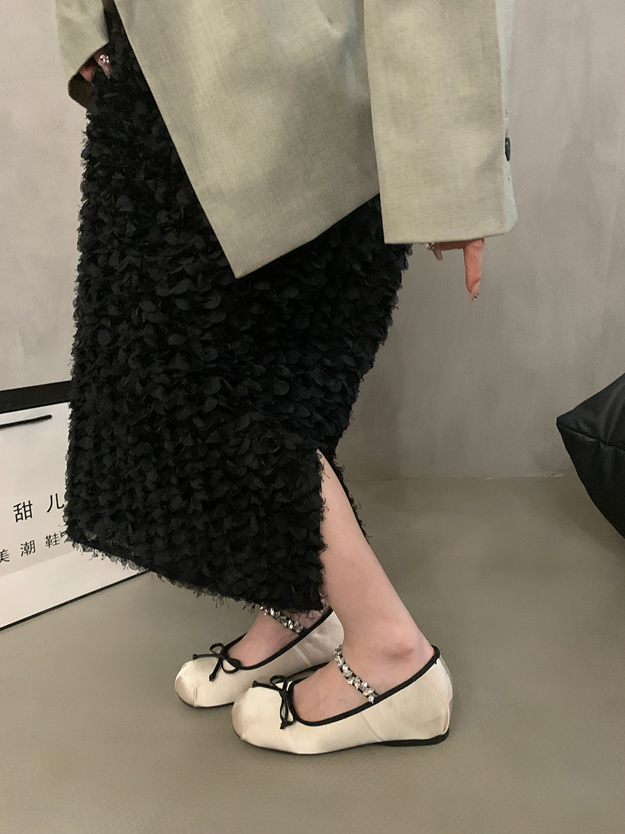 Women's Fashion Casual Shoes:Flat Bottom Comfort Mary Jane Shoe France Gentle Style Dress Wear,Black/Apricot/Pink/Silver,Free shipping