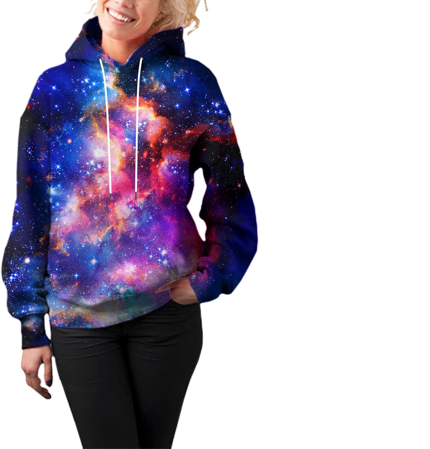 Hoodie for Mens Unisex Novelty 3D Printed Hoodies Long Sleeve Sweatshirts for Men Women with Big Pockets Graphic Warm and fashionable cool Hip-hop