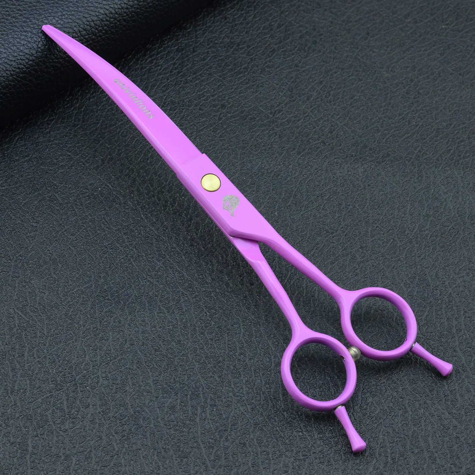 7 Downward Curved Bend Pet Gromming Scissors Barber Salon Hairdressing Shears Dog Curved Scissor Groomer Hairdresser HaircutXJ241104