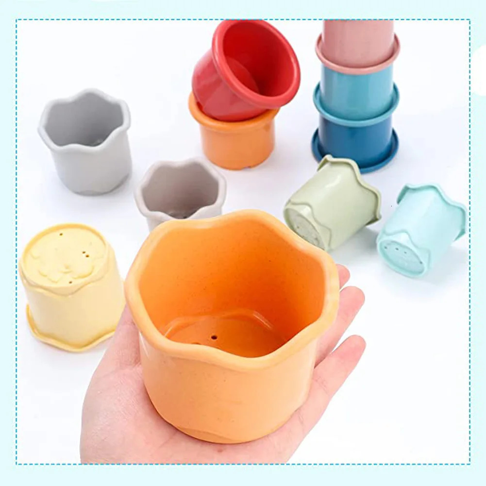 Stacking Cups Toy For Rabbits Multicolored Reusable Small Animals Puzzle Toys Hiding Food Playing Home Pet Supplies y241104