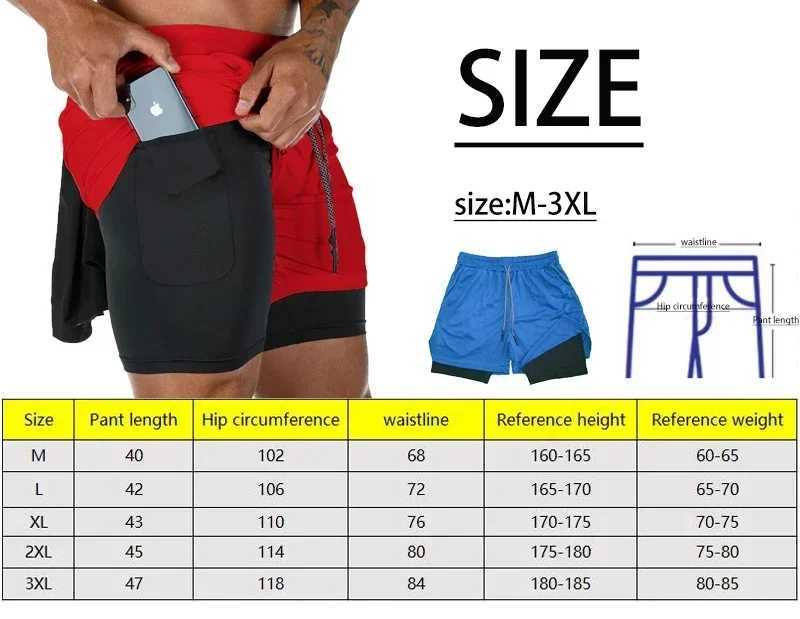 Anime Mens and Womens Sports Shorts Summer Sportswear Mens 2-in-1 Training Mens and Womens Fitness Sports ShortsXJ250213