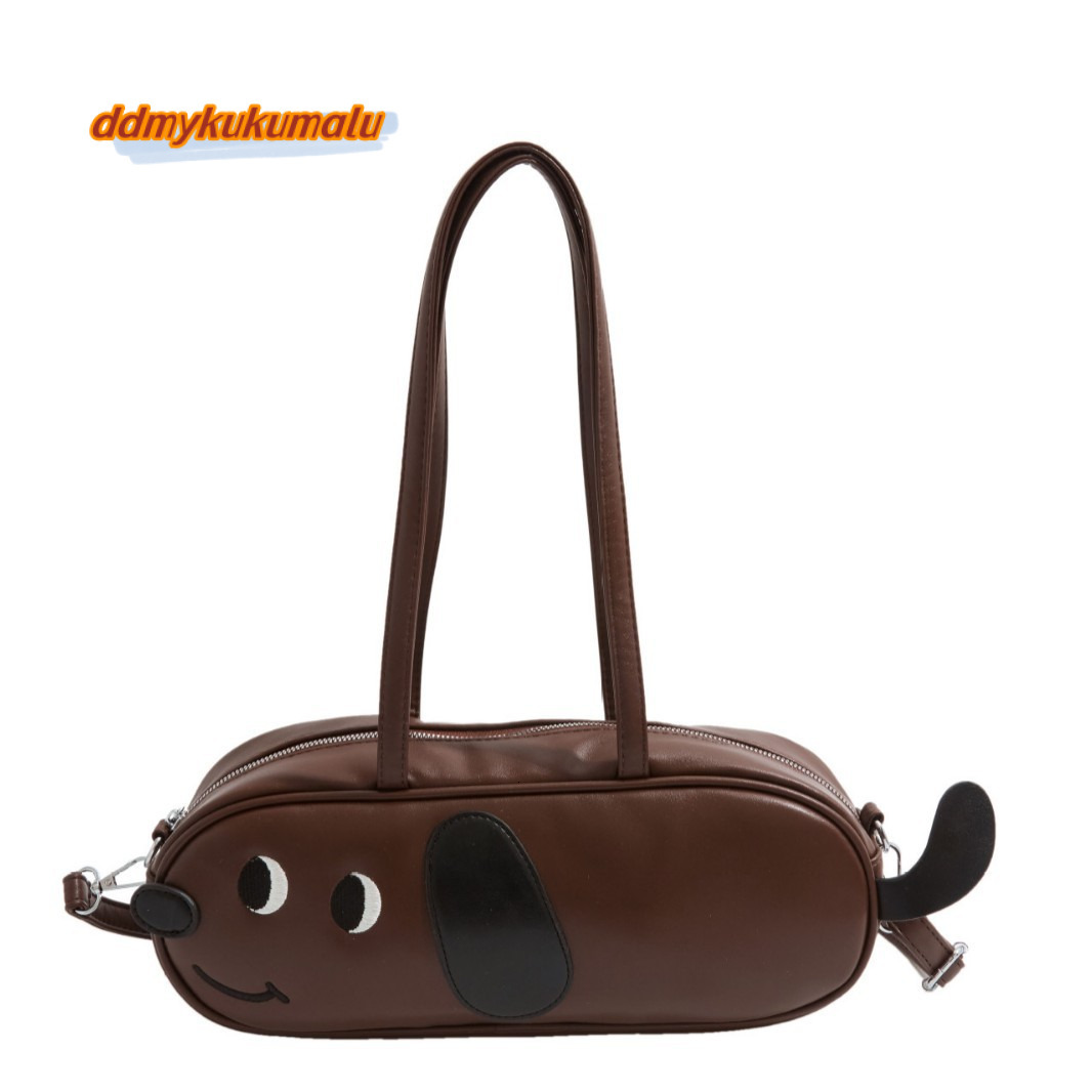 2024 Autumn/Winter Meilad Cute Sausage Stick Underarm Texture Commuter Travel Large Capacity Bag #30 kukumalu