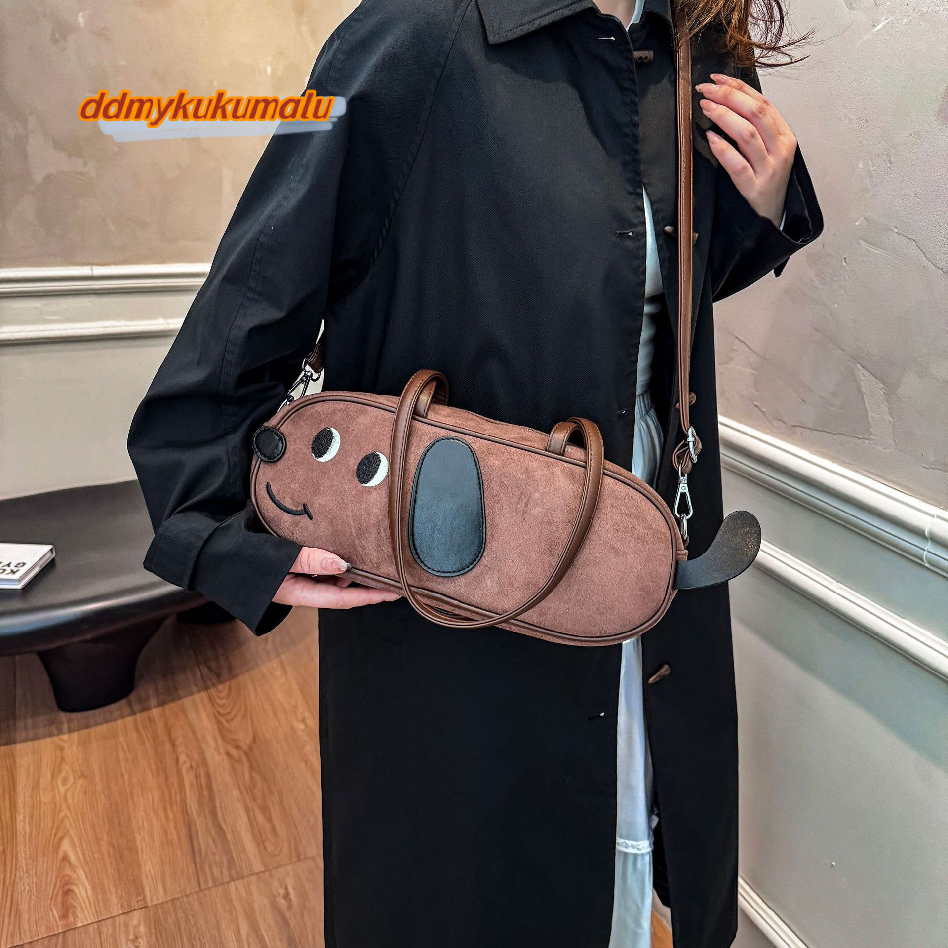 2024 Autumn/Winter Meilad Cute Sausage Stick Underarm Texture Commuter Travel Large Capacity Bag #30 kukumalu
