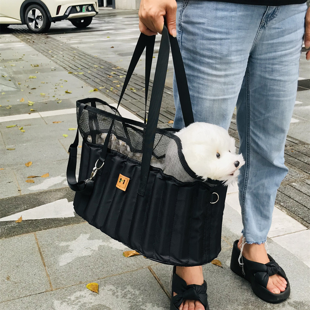 Foldable Travel Dog Strap Car Seat Designer Non Slip Dog Strap Pet Cat Shoulder Handbag Foam Cotton Column Sandwich