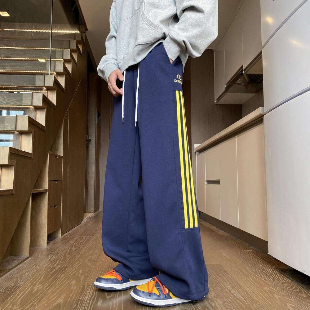 shanshi three stripes pants 2024 Autumn New American Three Bar Loose Casual Sanitary for Men and Women Straight Tube Trendy Brand Sports Pants
