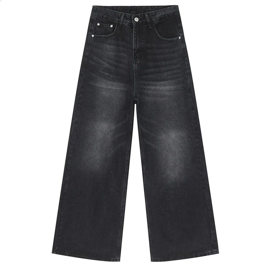 Vintage Baggy Jeans Men Black Blue Loose Straight Denim Pants Streetwear Retro Trousers Hip Hop Harajuku 241105
