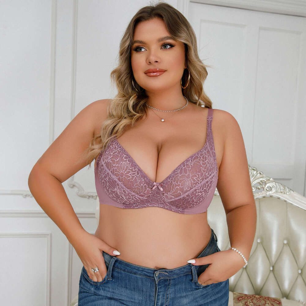 shanshi bra set Large size lingerie sexy lace gathered bra women's large bra new product