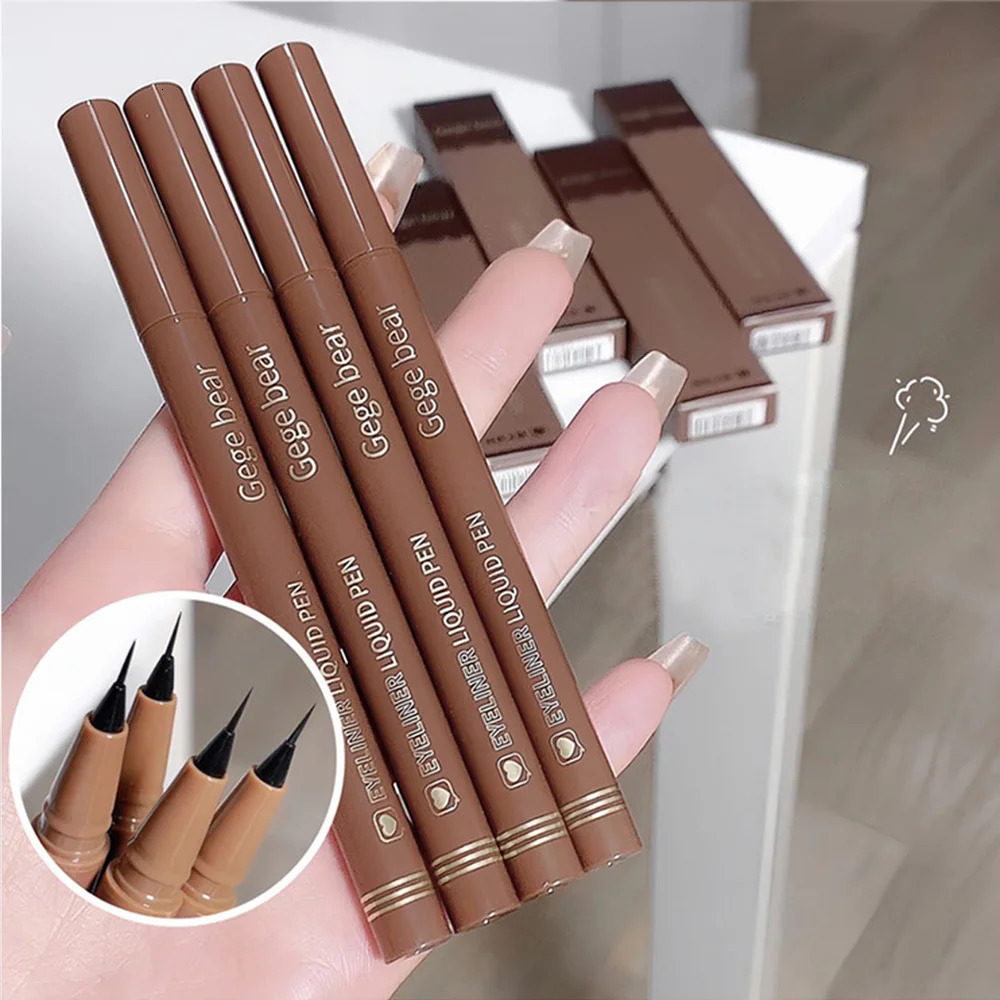 Gege Bear Liquid Eyeliner Pen Waterproof Smudge-proof Fast and Precise Makeup Quick and Smooth Drying 241104
