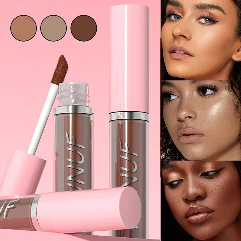 Dark Matte Liquid Contour Stick Natural Shadow Concealer Waterproof Lasting Contouring Wand V-face Shaping Face Outline Bronzer 241105