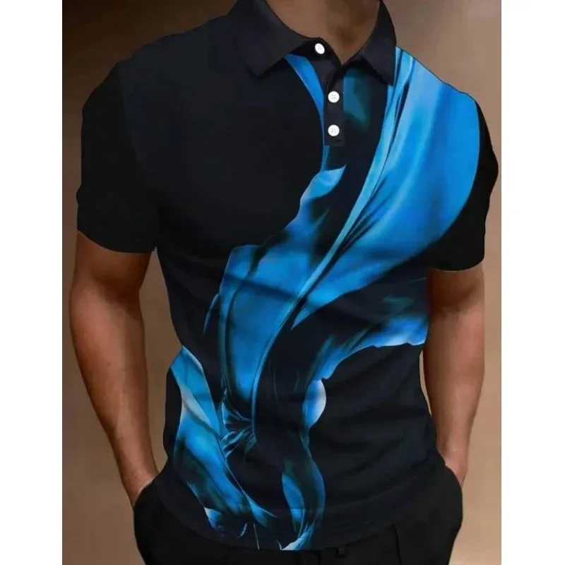 Fashion mens 3D silk printed summer casual short sleeved designer oversized mens clothing W241104