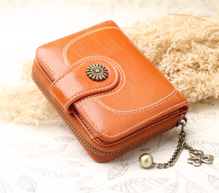 Wallet And Purse PU Leather Money Bag Women's Short Wallet Small Coin Designer Deck Blue Red Handbag New Women's Wallet