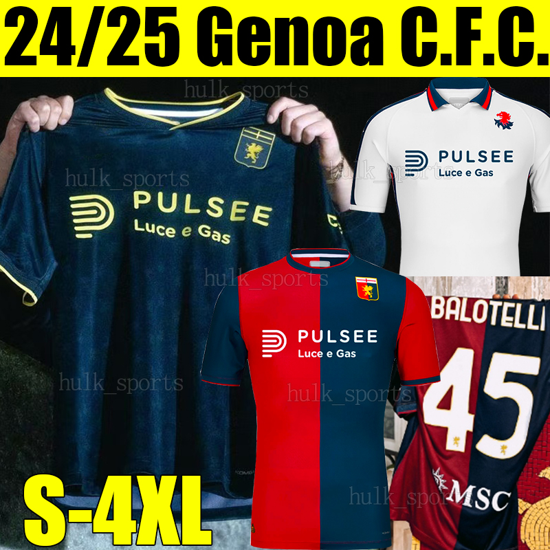 4XL 24/25 GENOA C.F.C. 3rd Soccer Jerseys BALOTELLI PINAMONTI MESSIAS JR VITINHA BADELJ MALINOVSKYI FRENDRUP THORSBY BOHINEN MIRETTI WINTER VOGLIACCO football shirt