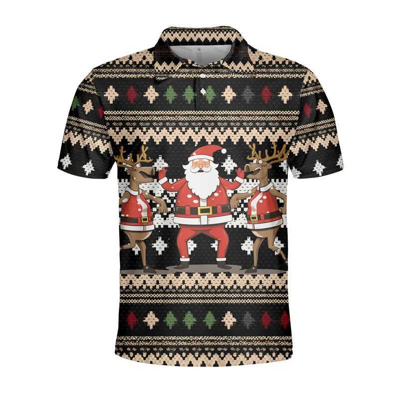 Interesting Santa Claus graphic shirt for men Merry Christmas for boys gift shirt for cute animals Christmas decoration short Slve top W241104