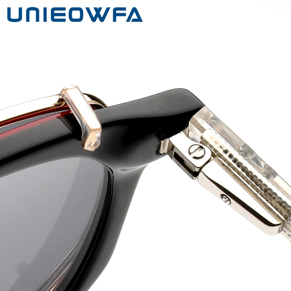 Acetate Optical Prescription Eyeglasses Frame Women Retro Round Myopia Glasses Frame Polarized Magnetic Clip on Sunglasses 241105