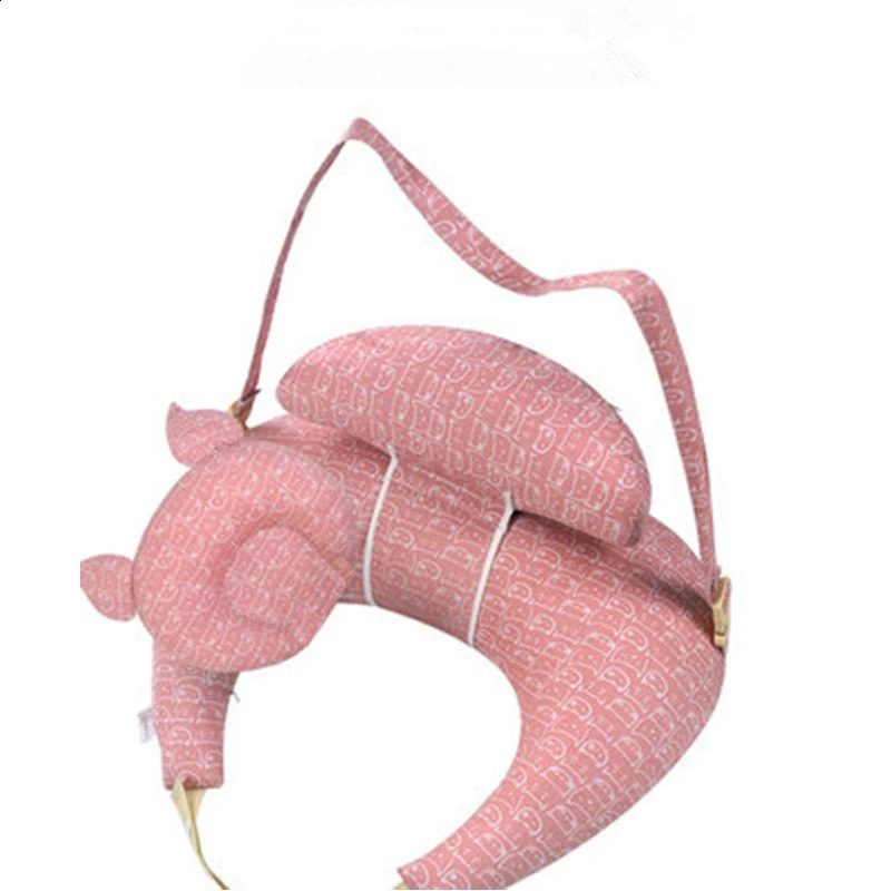 Multi functional nursing pillow holder with shoulder strap baby pillow born cartoon baby shaped pillow soft feeding pillow 241105