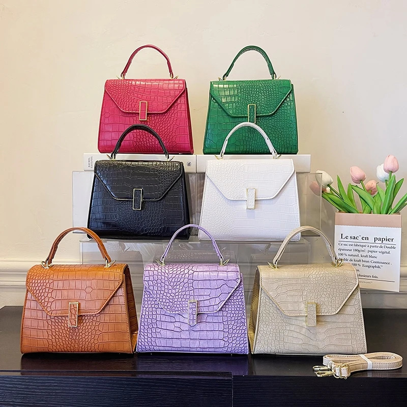 7 Colors Small Square Bag For Women er Shoulder Bag Stone Pattern Crossbody Bag PU Leather Female Travel Handbag 241031