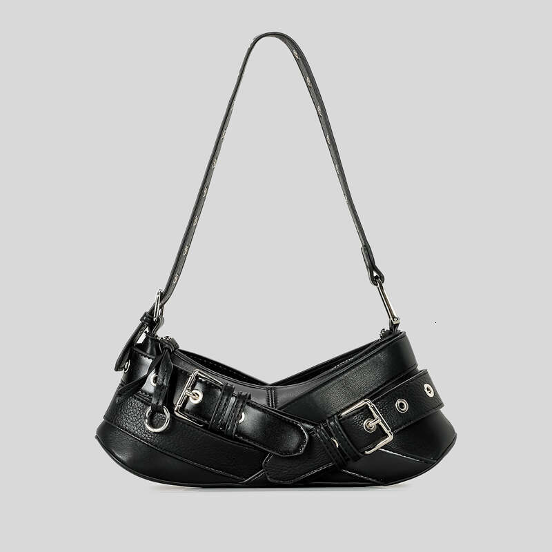 Designer Bag Vintage Belts Deco Women Shoulder Bags Designer Armpit Bag Punk Motorcycle Bag Luxury Pu Leather Lady Handbag Small Female Purse