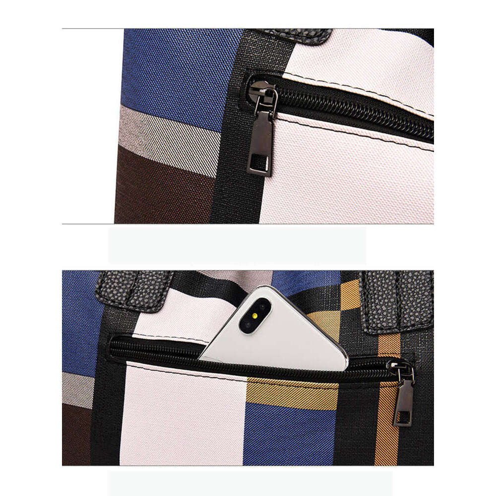Designer Bag Striped Plaid Tote Bag For Women, New Fashionable Women's Shoulder Bag, Handbag For Women, Commuting Bag, Big Bag For Women-Ljx