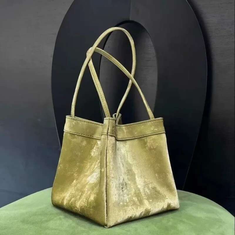 Aesthetic Sier Womens Handbag 2025 New Fashion Chinese Style Bucket Bags Small Advanced Vintage Female Crossbody Bag