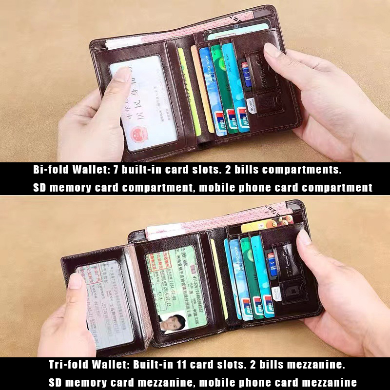 Men's Designer Wallet With Shielded Genuine Leather And 30% Off Business Short Wallet With ID Card Window And Credit Card Holder