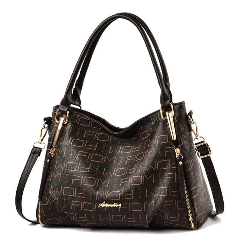 Designer Bag New Soft Leather Large Tote Bag Fashion Printing Female Bag European Famous Brand Large-Capacity Messenger Bag Female Handbag