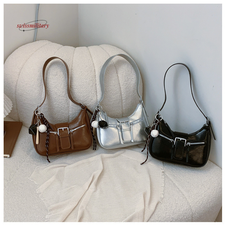 Motorcycle women's minimalist casual business trend, underarm bag, fashionable high-end texture, shoulder bag #38 swissmilitary