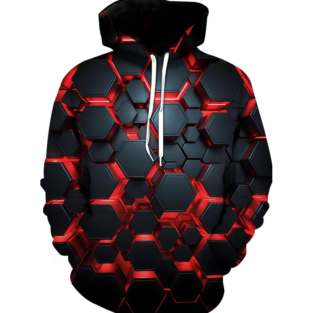 Hoodie for Mens Womens Graphic Hoodies for Men Sweatshirts for Teen Boy Gifts Cool Things Novelty Black Red Pullover Hoodie Graphic cool, and warm