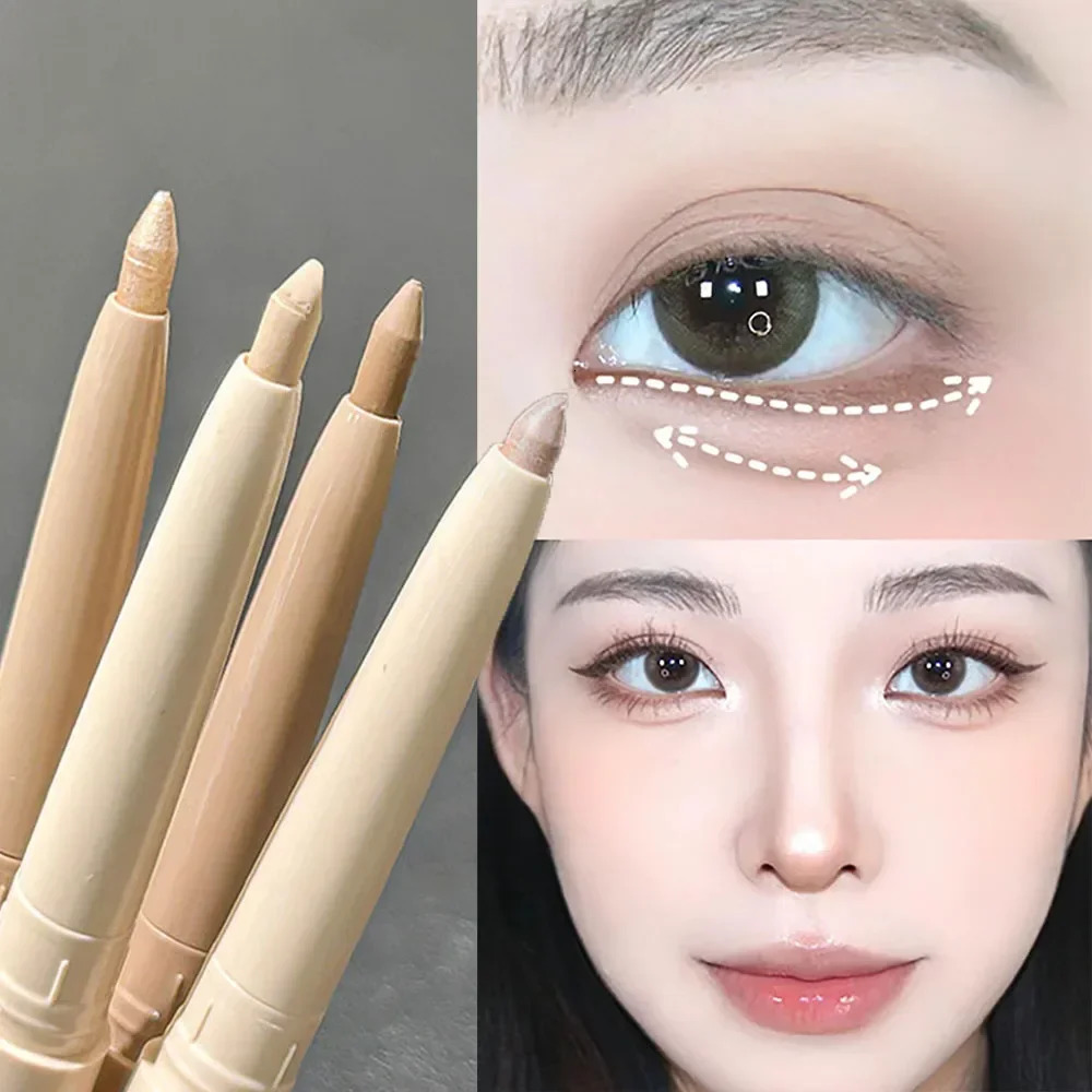 Matte Brightening Lying silkworm Shadow Pen Dual-use Eyeliner Gel Pen Beige Skin Tone Concealer Pen Smooth Contour Eye Shadow 241104