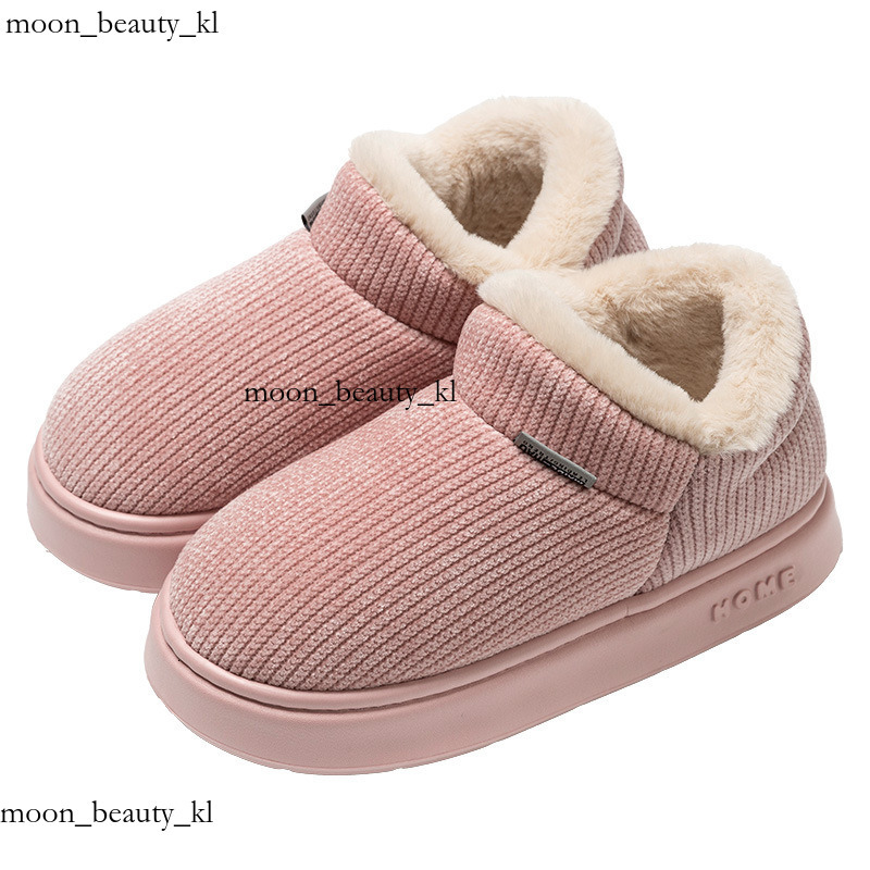 A Contract With Cotton Slippers For Women's Winter Indoor Home Use, Plush Warmth For Couples, Thick Soled Anti Slip Cotton Shoes For Men 925
