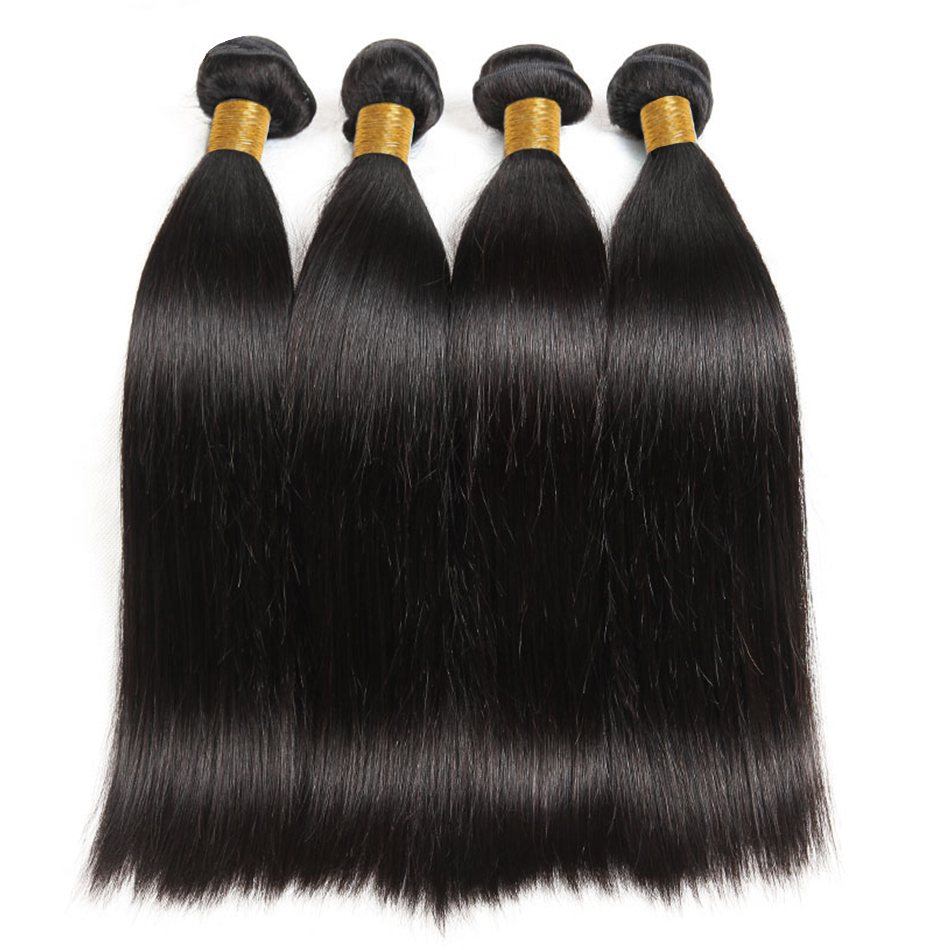 Bone Straight Bundles Long 30Inch Black Women Brazilian Remy Extensions Natural Color Human Wefts Hair Products