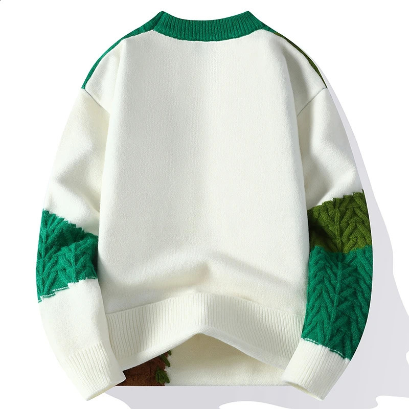 Pull Homme 2024 Fall Winter High End Wool Sweater Men Korean Harajuku Mens Sweaters Thick Warm Male Christmas Jumpers 241105