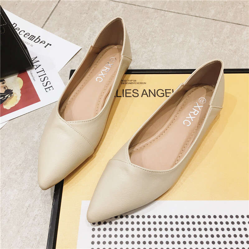 Versatile Non Tiring Single Shoe Women's Flat Bottom Sole Soft Surface Black Professional Work Shoes