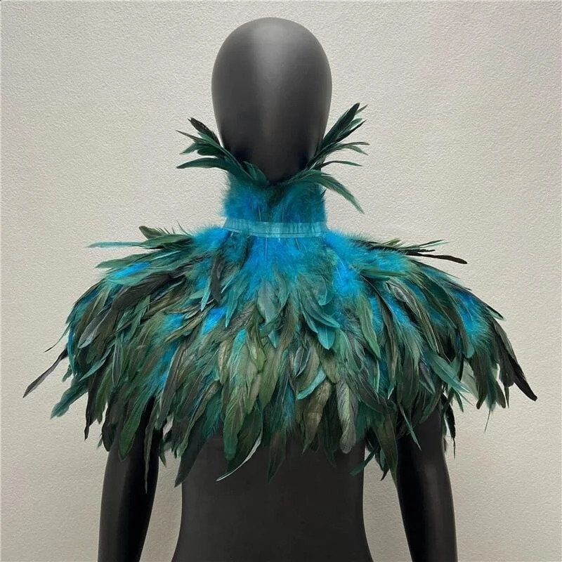 Dress Cape Halloween Wedding Party Shawl Scarf Women Neck Scarves Woman Gothic Style Snood Children Turkey Shawls Feather Y2k 241105