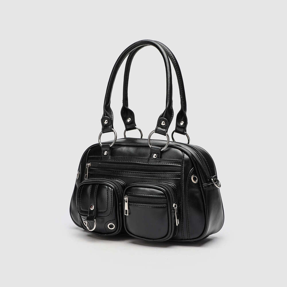Designer Bag 2024 New Cool Girls Handbag Motorcycle Bag Young Women PU Leather Shoulder Crossbody Bag Daily Commuter Bag