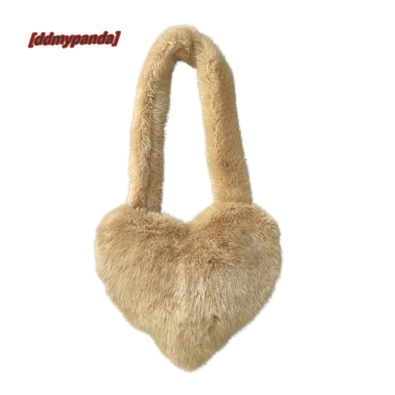 New Plush Ins Sweet Cool Fairy Pink Love Bag Handheld Crossbody Spicy Girl Imitation Fox Hair #45 ddmypanda