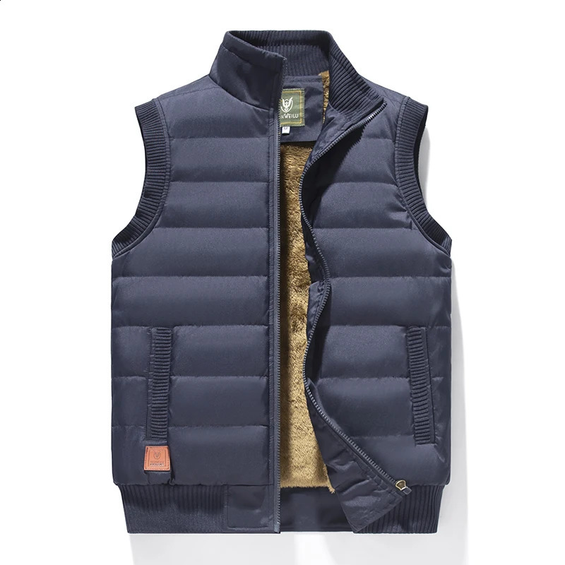 Mens plus size clothing winter jacket sleeveless waterproof jacket fashion large 8XL mens warm jacket wool vest mens 241105