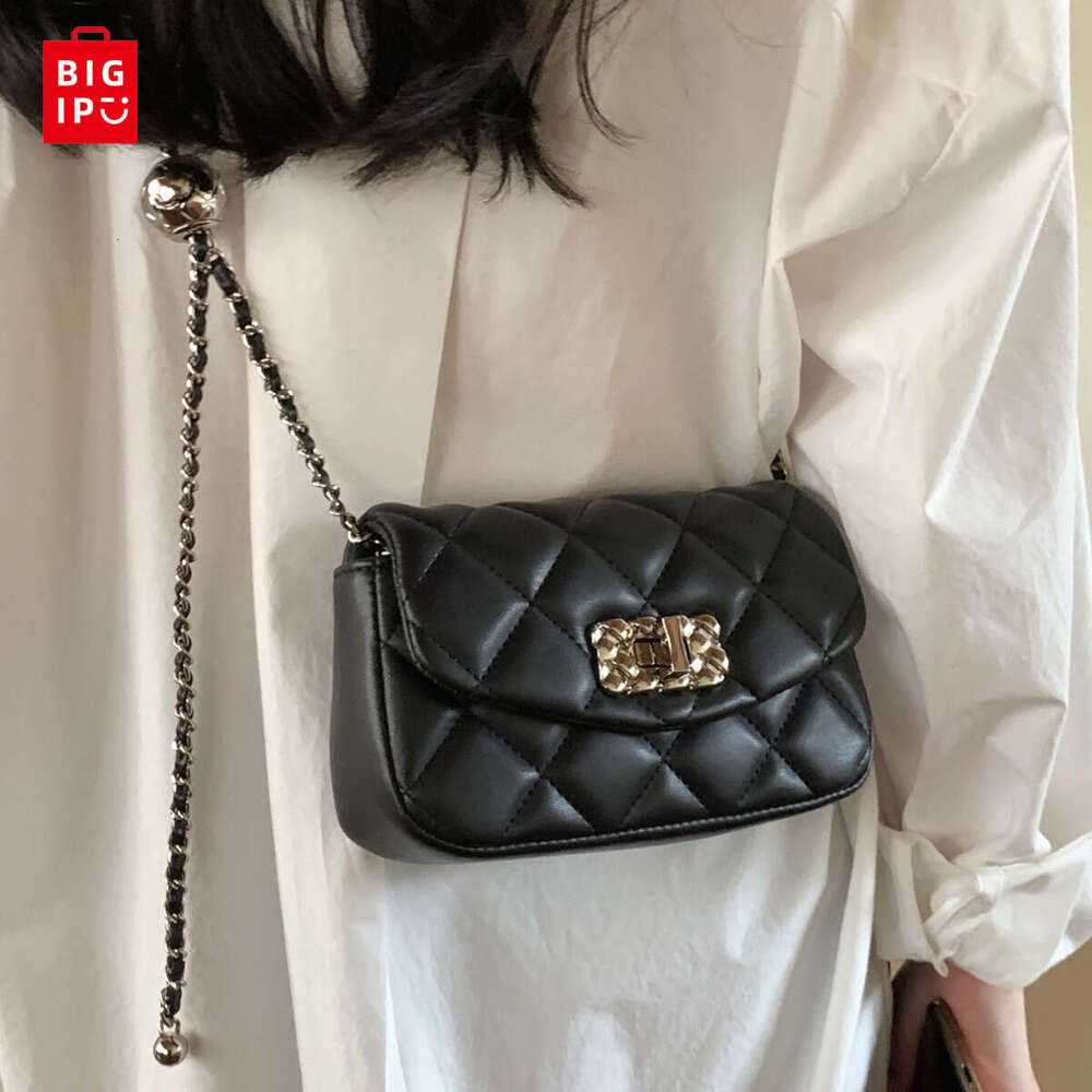 Designer Bag Nanfeng Shop, Small Fragrant Wind Women's Bag, Lingge Small Gold Ball Chain Bag, Small Square Bag, And Versatile Crossbody Bag