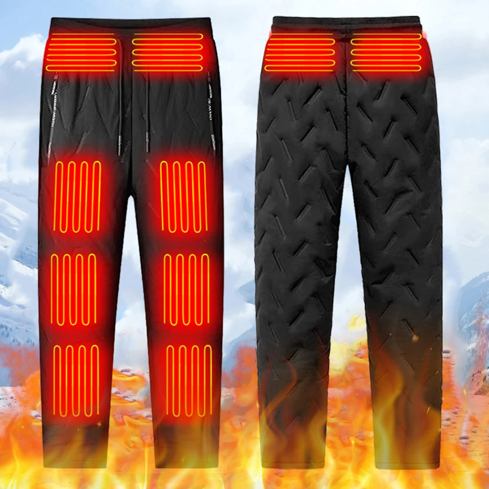 10Heating Zones Winter Heated Pants Women Men Self Heating Trousers Intelligent USB Electric Thermal Pants Outdoor Hiking Skiing 241104