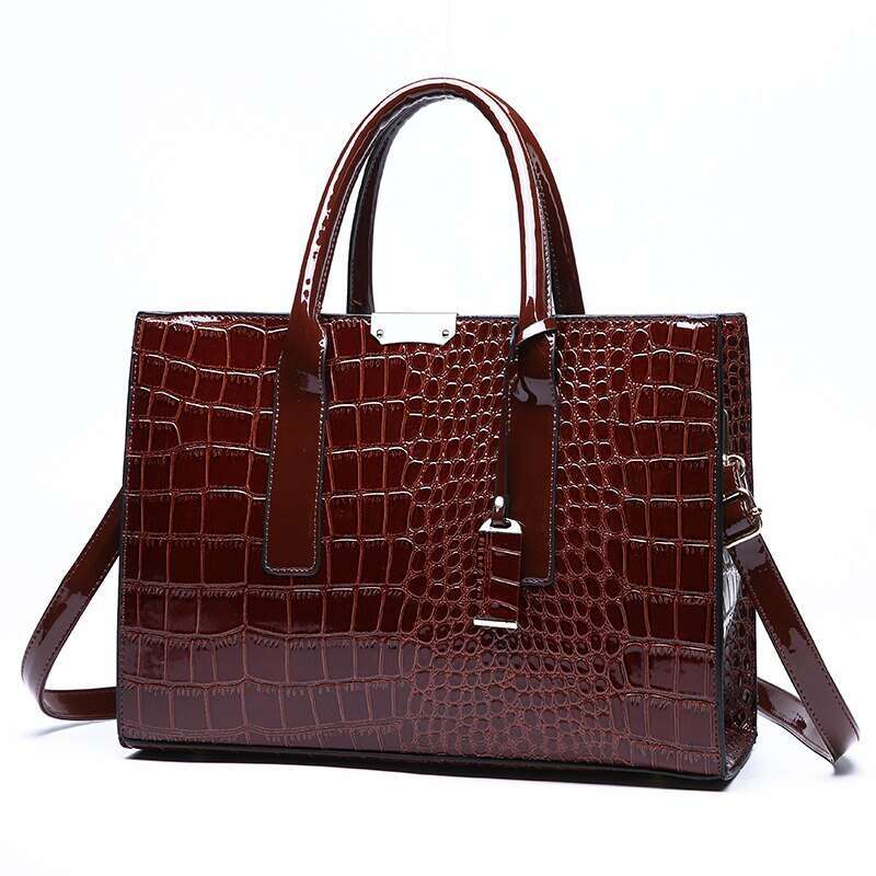 Crocodile Print Women Handbags Purse Tote Adjustable Strap Top Handle Bag Large Capacity Crossbody Bags Work Travel Gift