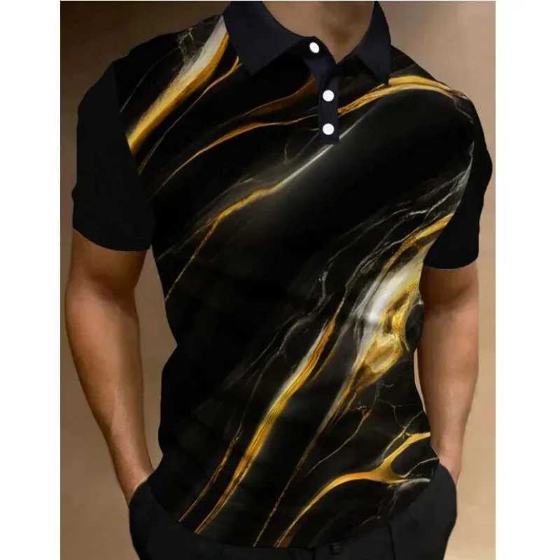 Fashion mens 3D silk printed summer casual short sleeved designer oversized mens clothing W241104