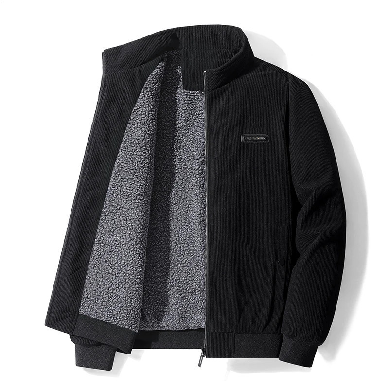 DIMUSI Winter Mens Corduroy Jackets Casual Male Outwear Thick Velvet Windbreaker Fleece Warm Jacket Clothing 241105