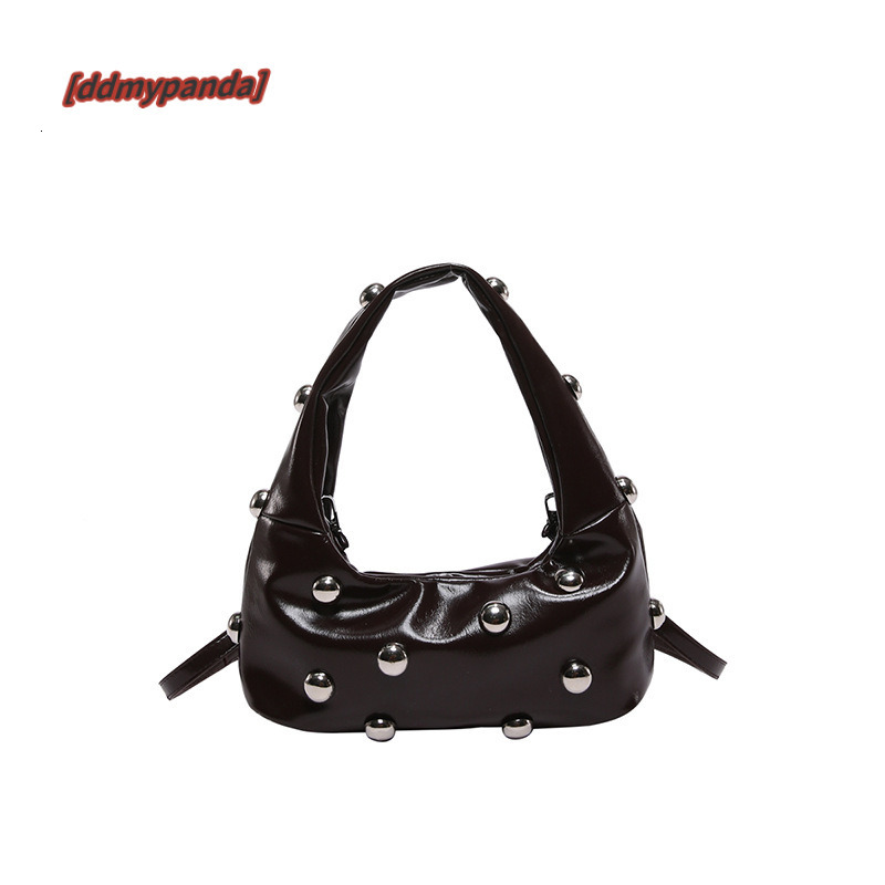 2024 New Riveted Ball Underarm Trendy Fashion, niche Design, Single Personalized Cross Shoulder Women's Bag #29 ddmypanda
