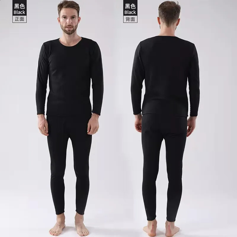 Winter Thermal Underwear Long Johns Mens Keep Warm Tops Pants Set Thick Clothes Comfortable Thermo Underwear Sets 241105