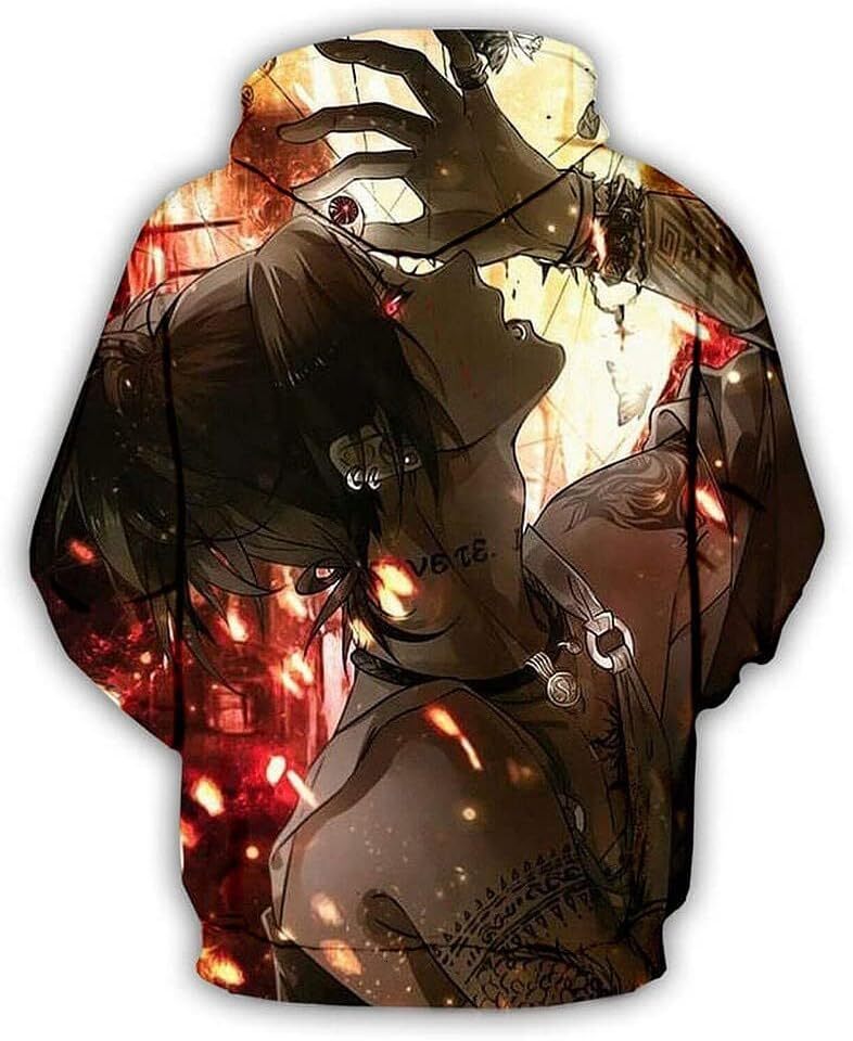 Hoodie for Mens Womens 3D Print Pullover Hoodie Comfortable Anime Character Merch With Kangaroo Pockets For Unisex Adult Graphic Fashionable, cool, an