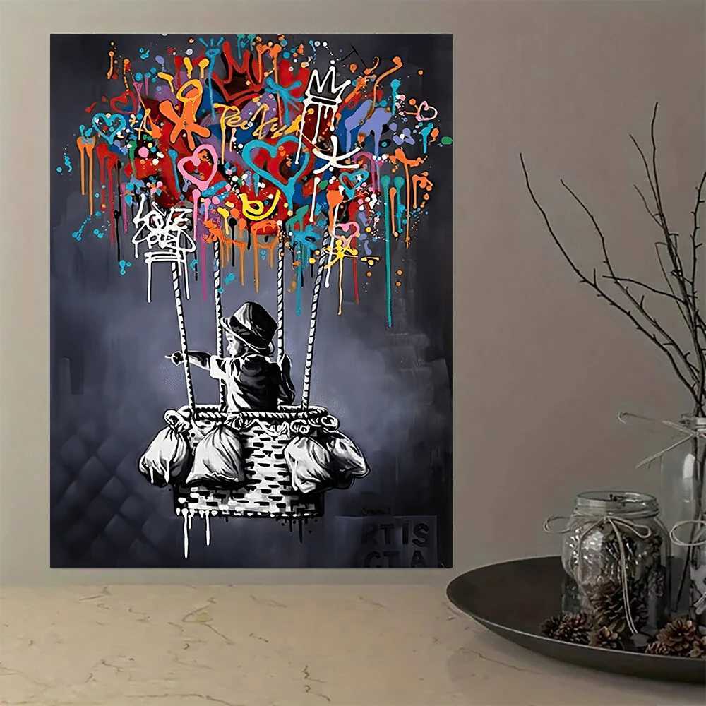 ic Abstract Wall Art Banksy Street Graffiti Wall Art HD Canvas Print Poster Home Living Room Bedroom DecorationXJ241104