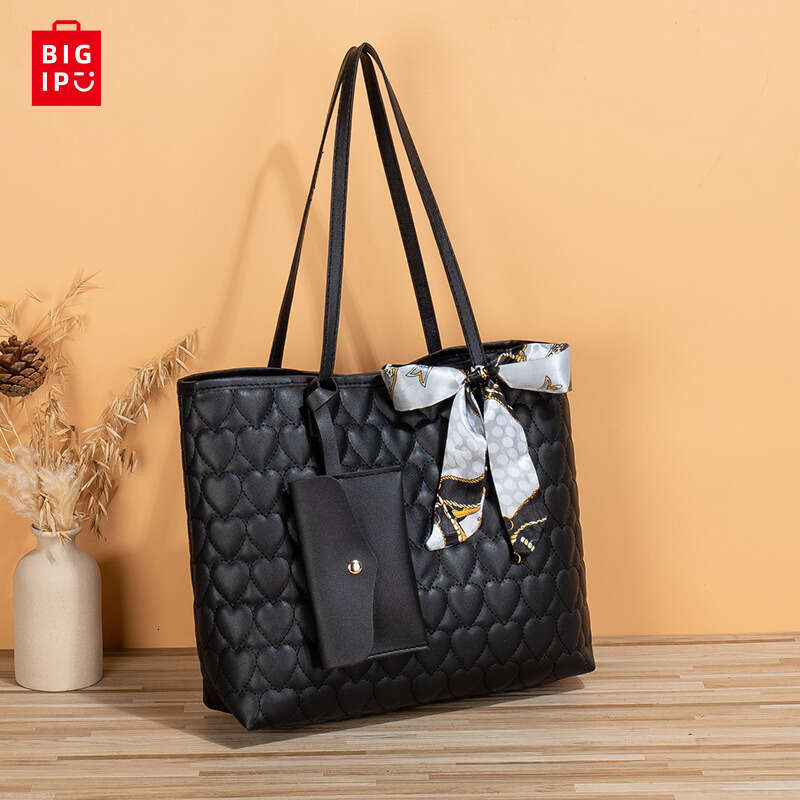Designer Bag Silk Scarf Tote Bag New Year Fashion Trend Love Embroidery Solid Color Large Capacity Mother And Child Handbag Handbags