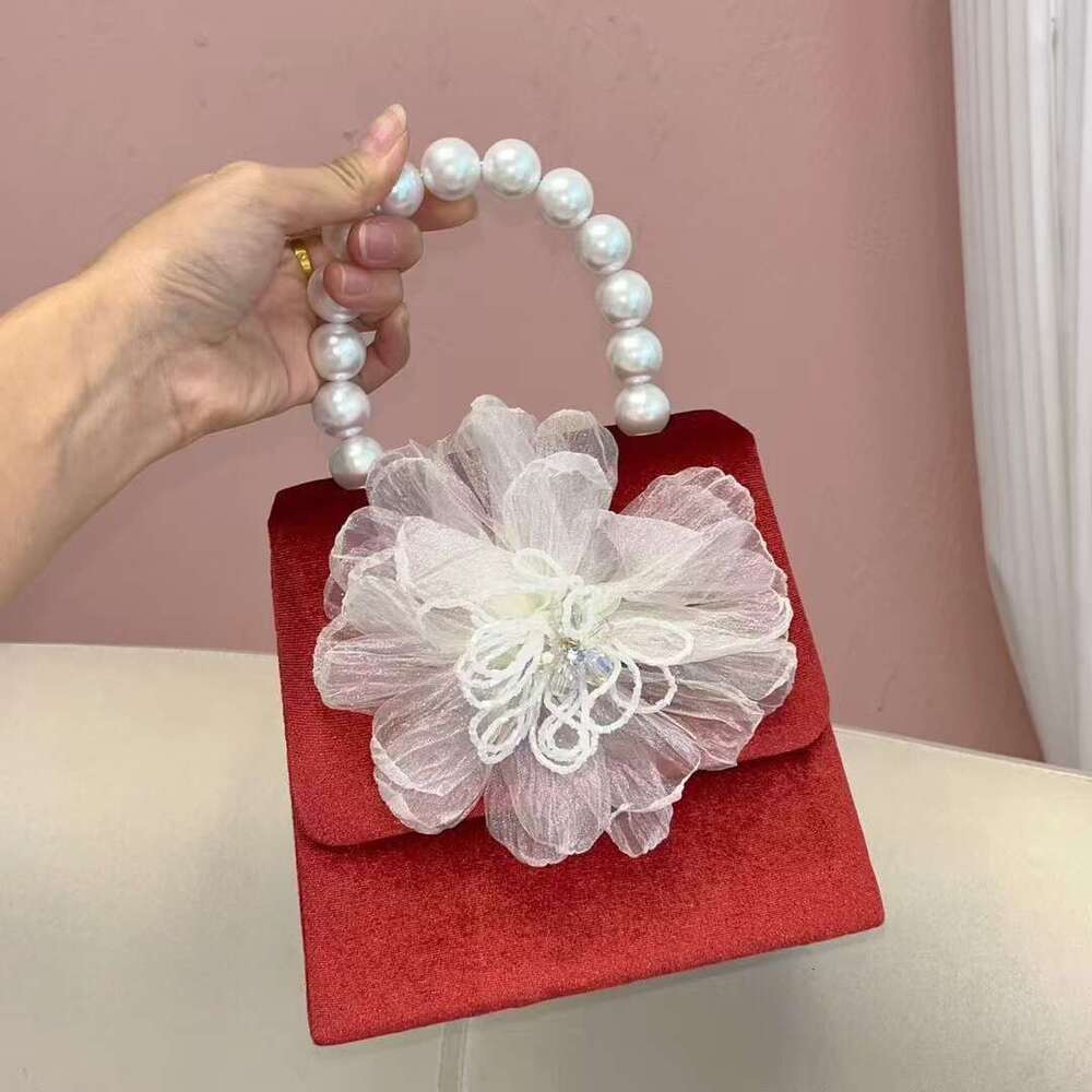 Veet Beads Beaded Square Fashion Appliques Ral Women's Handbag Wedding Party Clutch Purse Shoulder Messenger Bag