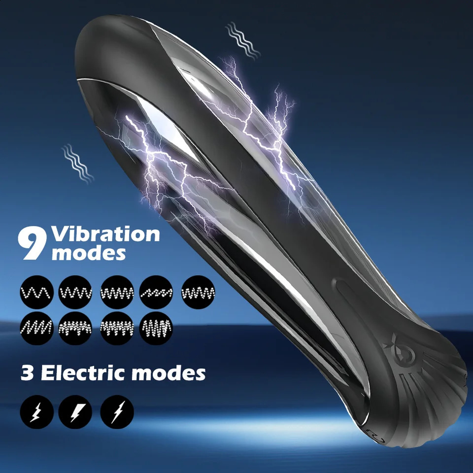 Electric Shock Anal Butt Plug Vibrator Prostate Massager Dildo Bullet Sex Toys for Men 241105